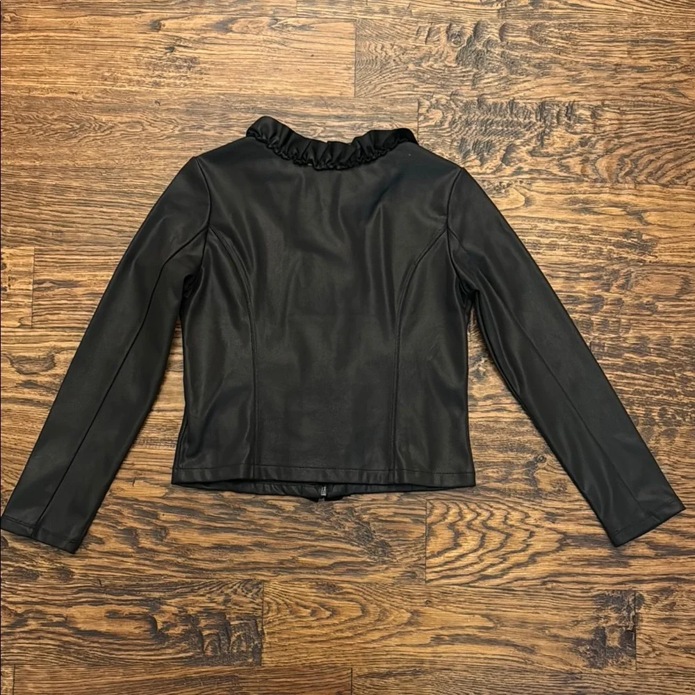 Mayoral Black Cropped Jacket with Ruffles - Picture 5 of 6